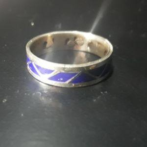 Native American Lapis Lazuli Band Ring q5
